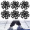 Pack of 6 Replacement Ski Pole Plates Black Universal Protectors 1