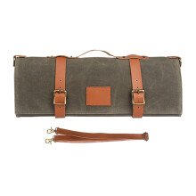 Multifunctional Canvas Chefs Tool Roll Bag Portable Kitchen