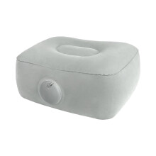 Inflatable Leg Up Foot Rest Pillow With Fast Inflation Air Pumps For Travel Home Office Grey
