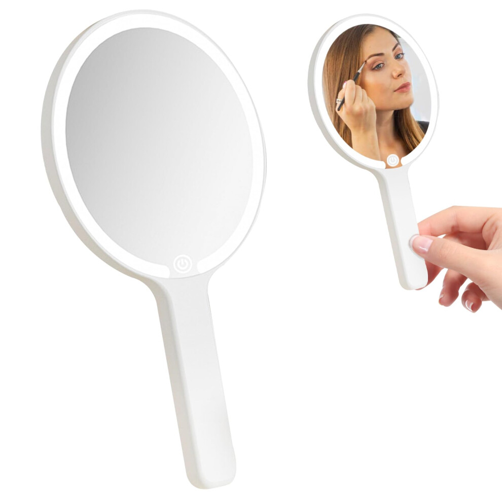 LED Illuminated Cosmetic Mirror, Super HD MakeUp Mirror, Round Shape for Men and Women