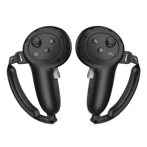 Silikon-Controller-Hüllen + Halter für Meta Quest 3S, 3 | Schwarz