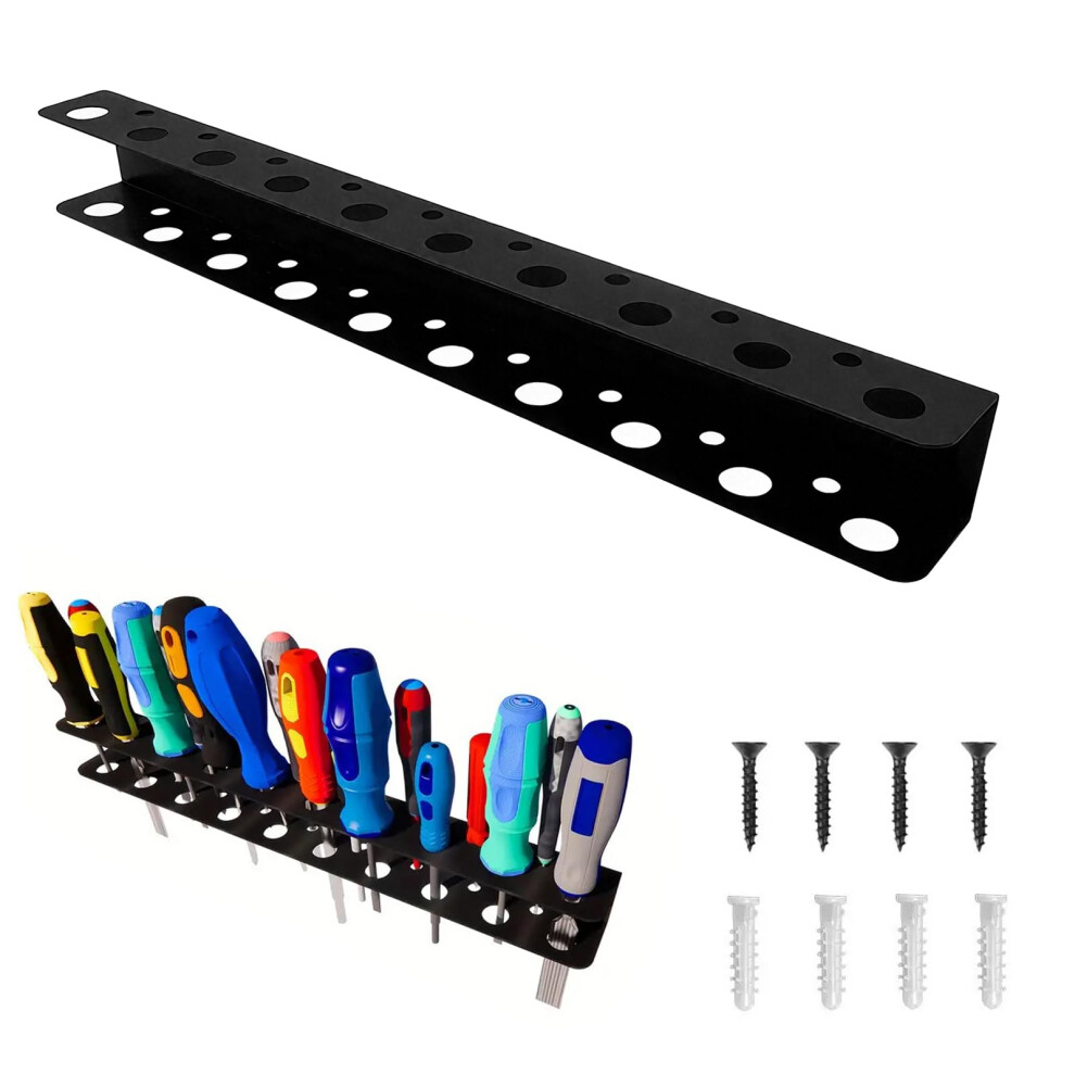 Screwdriver Organizer Wall Mounted Tool Rack For Screwdrivers And Pliers Hand Tools Holder Garage Workshop Organizer (C) 9119770076076