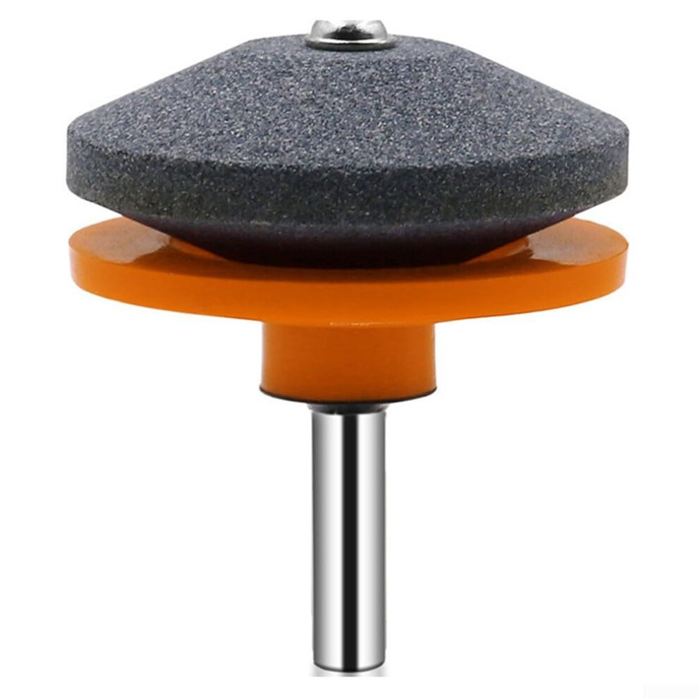 Brown Corundum Grinding Wheel Sharpener Lawn Mower Cutter, 6.35Mm Shank, Electric And Hand Drill Compatible, Orange 9323874459172