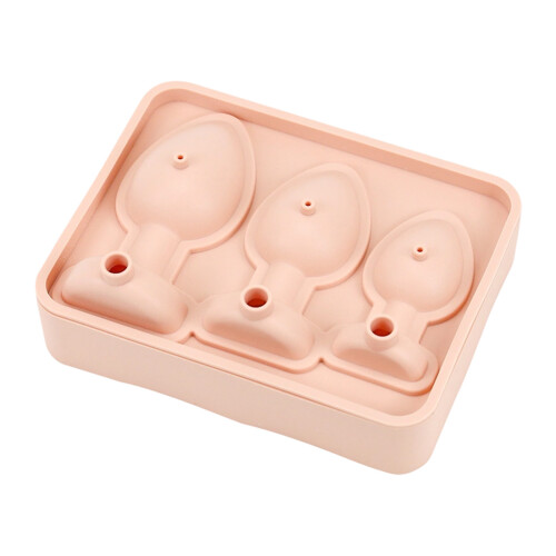 Efficient Silicone Ice Cubes Tray Innovative Funny Shape-Pink