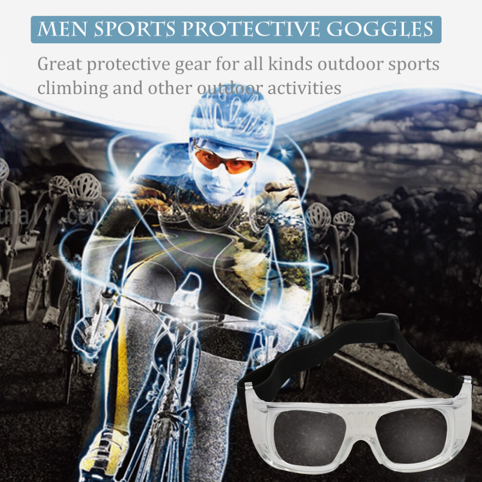 Protective Safety Goggles For Sports Use, Replaceable Lenses Fit Over Prescription Eyewear, Shatterproof Polycarbonate Impact Resistant Frame With Uv 9554910382226