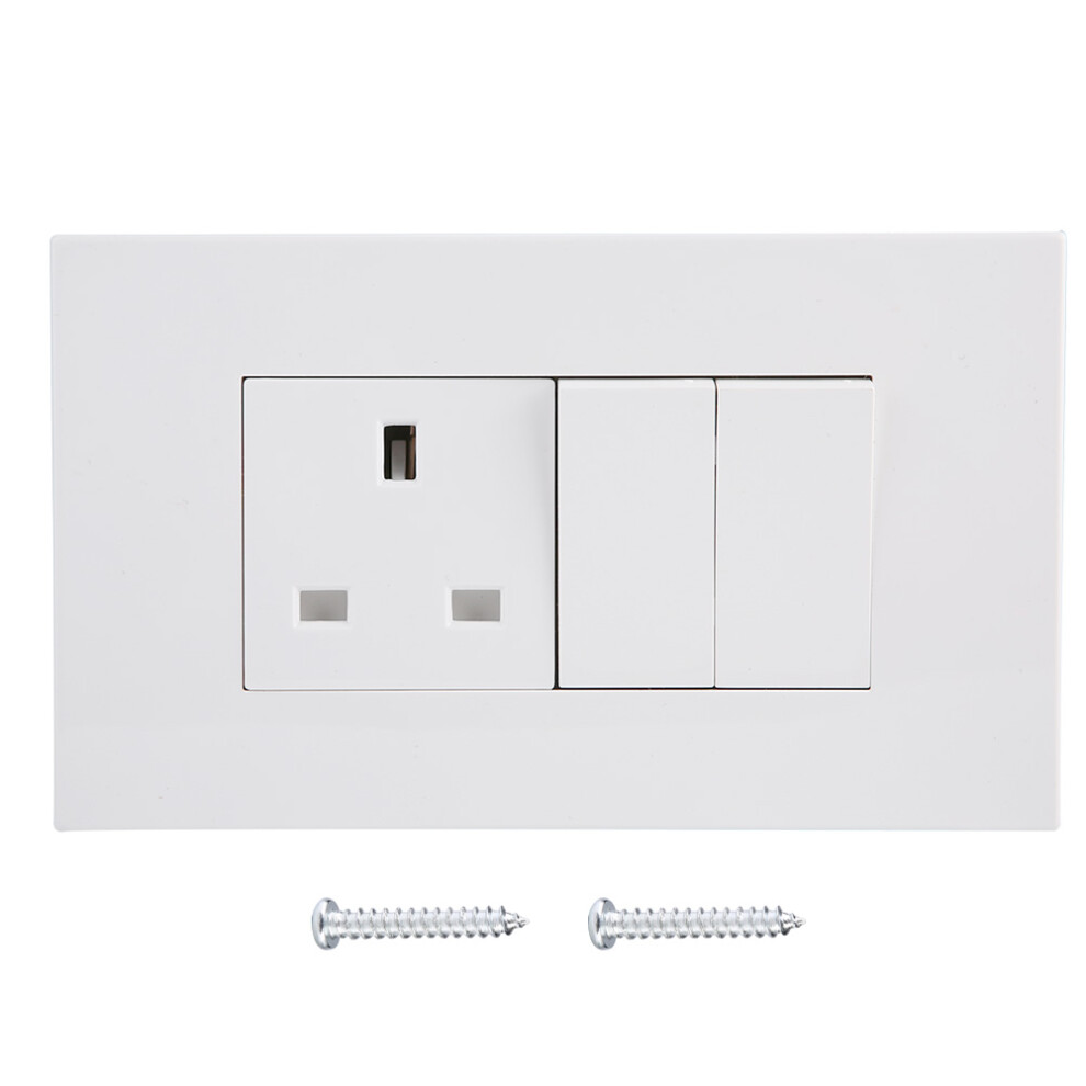 Double Switch Toilet Actuator Plate Wall Mount Plug Adapter Socket Two Flush System Compatible Flame Retardant Abs Safe Reliable Components Easy Insta 9436597654844