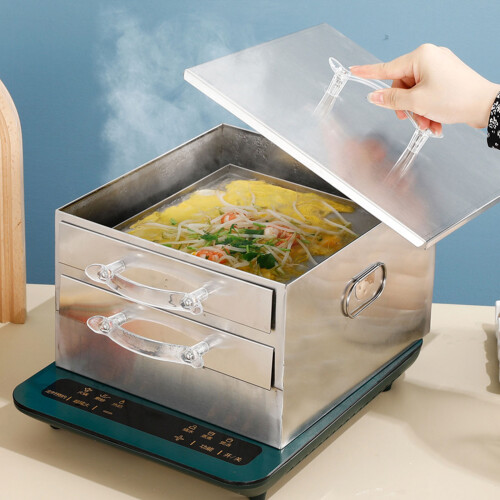304 Stainless Steels Rice Noodles Roll Maker With-Double layer 2