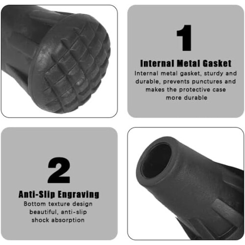 Outdoor Trekking Hiking Poles Tips, Replacement Cap Cover Protector 2