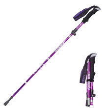 Trekking Pole, Hiking Stick, Ultralight, Adjustable Wrist Strap, Ergonomic EVA Handle, SweatAbsorbing, Fitness, Mountaineering, Hiking Tours (Purple)