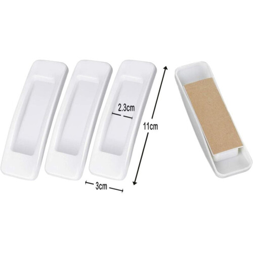 Stick-on Handles for Cabinet Door and Drawer, Easy to Install No Tools Installation Durable ABS Material, Self-Stick Pull Handle Smooth Surface Compat 1