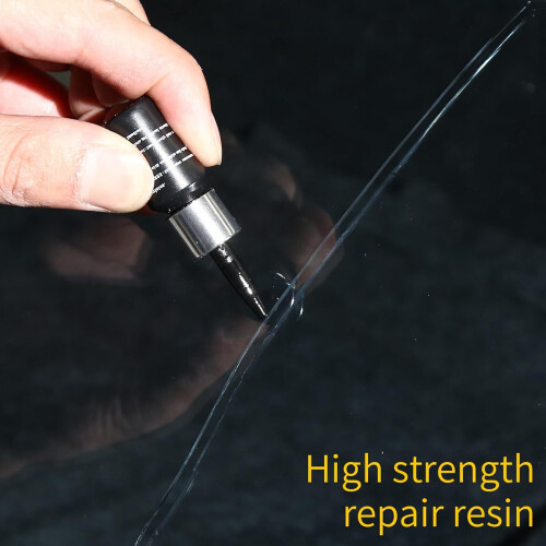 Windshield  Tool Kit Automotive Glass With  Liquid Chips And Cracks Long Cracks White 1