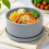 Multifunctional Silicone Meal Container-Gray Rectangle 700ml 5