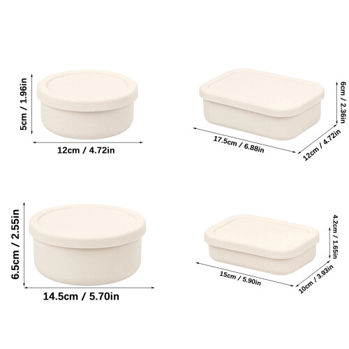 Multifunctional Silicone Meal Container-Gray Rectangle 700ml 2
