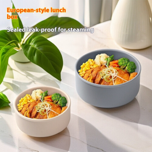 Multifunctional Silicone Meal Container-Gray Rectangle 700ml 1