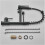 1PCS Matte Black Spring Pull Down Kitchen Faucet With Swivel Dual Spout, Hot And Cold Mixer 5