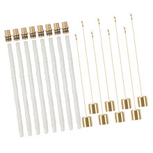 Tiki Torch Wick, Durable Torch Wicks, Brass Torch Wick Holder, 8 Pack, Bottle Lamp Set, Wine Bottle Torch for Garden and Patio