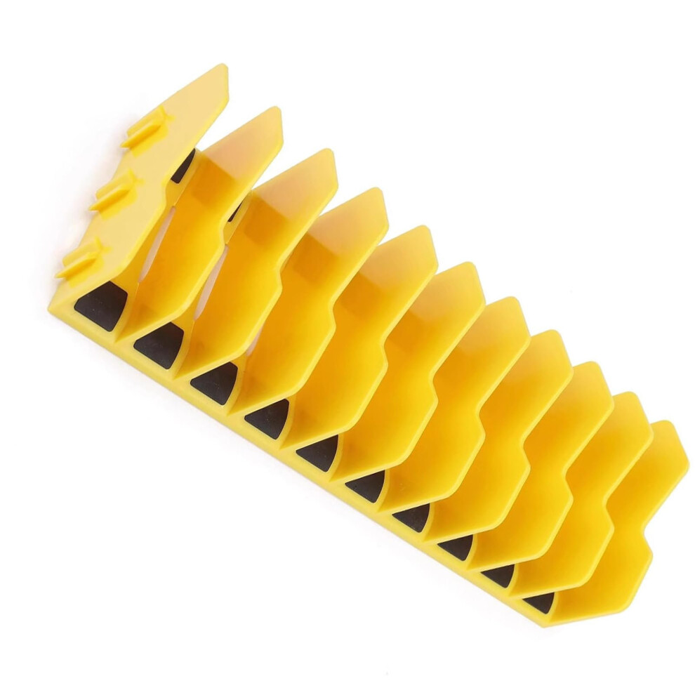 10 Slots Plier Organizers Rack Antislip Rubber Base Pliers Cutter Wrench Storage Spacesaving Tool Organization Yellow 9323874459790
