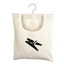 1 x Clothes Peg Storage Bag, Hanging Peg Bag, Clothes Peg Bag with Hooks, Clothes Peg Basket, Rotating Clothes Peg Bag