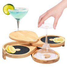 1 Pack 3 Animal Margarita Salt Rimmer with 2 Sponge, Bamboo Trays
