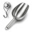 Rusts Resistant Stainless Steel Ice Scooper with Ergonomic 1