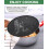 Silicone Splash Guard Pans, 32 cm with Folding Handle, Universal Black 3