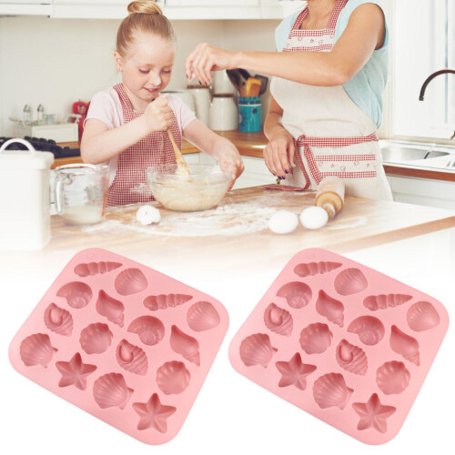 Nonstick Chocolate Molds Sea Star Shell Silicone Molds Mousses 1