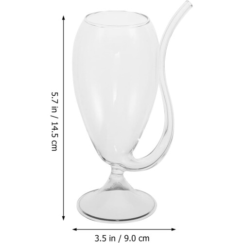 1 x Mug DoubleWalled Cocktail Cup  Bottles Cooler Reusable Drinking Pump 2