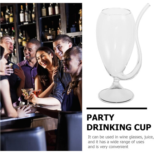 1 x Mug DoubleWalled Cocktail Cup  Bottles Cooler Reusable Drinking Pump 1