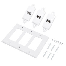 Connecteur audio/vidéo HDMI, plaque murale décorative, panneau de montage, solution de gestion des câbles, intégration de composants pour