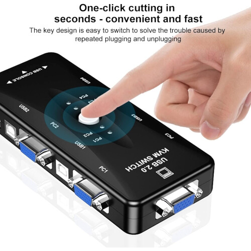 4Port KVM Switch With USB For PC And Mac Desktops  Computer Accessories Color1 2