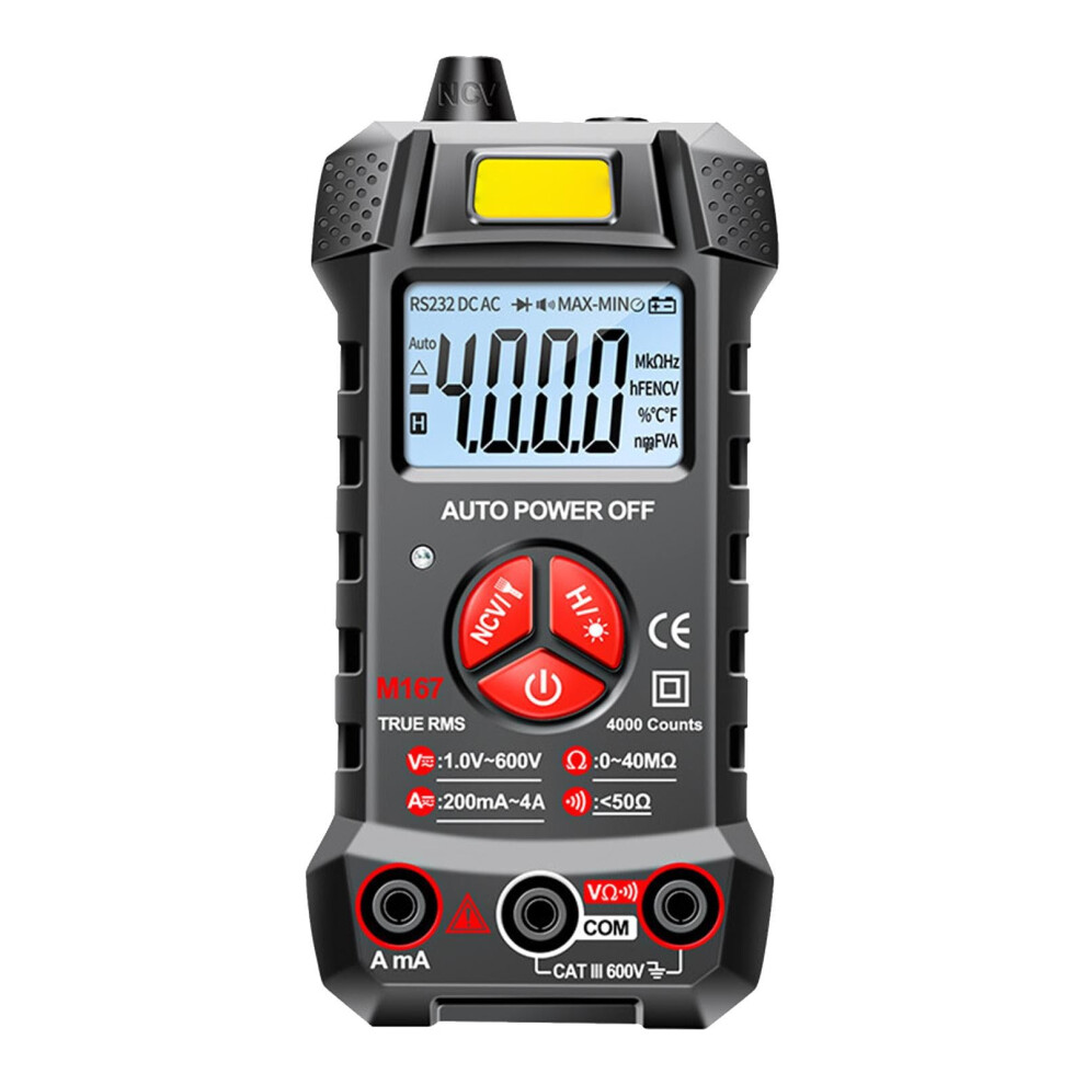 Digital Multimeter Tester Compact 4000 Counts | Professional Voltage Tester, Electrical Multimeter 9339159680957