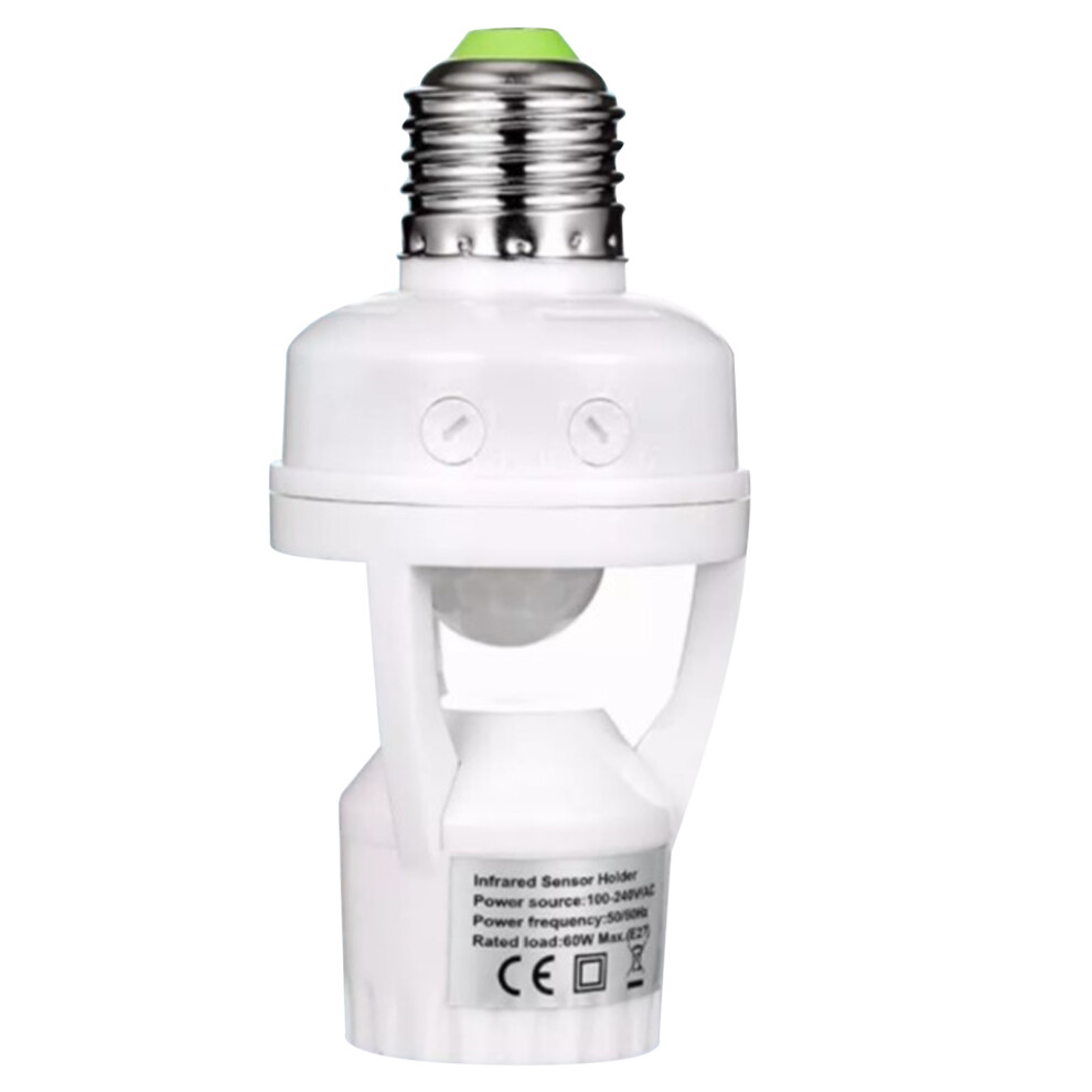 Elegant Motion Sensor Light Socket, Adjustable E27 Infrared Switch, Energy-Saving For Nurseries, Closets, Corridors, Basements 9436597774948