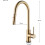 Sensor Touch Kitchen Faucets Brushed Gold Brass Touch Activated Sink Faucet, Deck Mount PullDown Sprayer 5