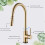 Sensor Touch Kitchen Faucets Brushed Gold Brass Touch Activated Sink Faucet, Deck Mount PullDown Sprayer 3