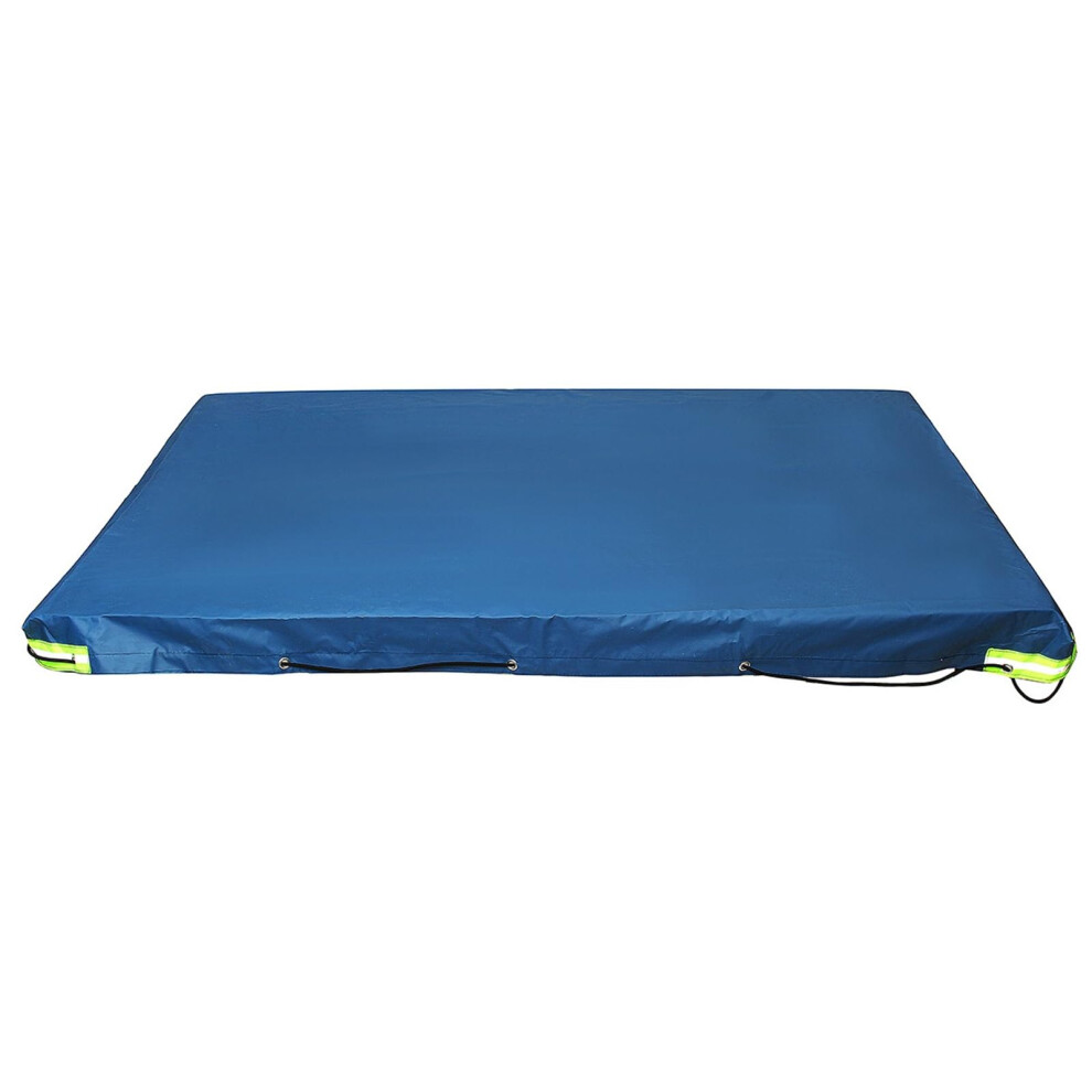 Trailer Tarpaulin Windproof Heavy Duty Tarp For Trailers Anti Uv Reflective Strip 208X114x13 Cm Blue 9339159680827
