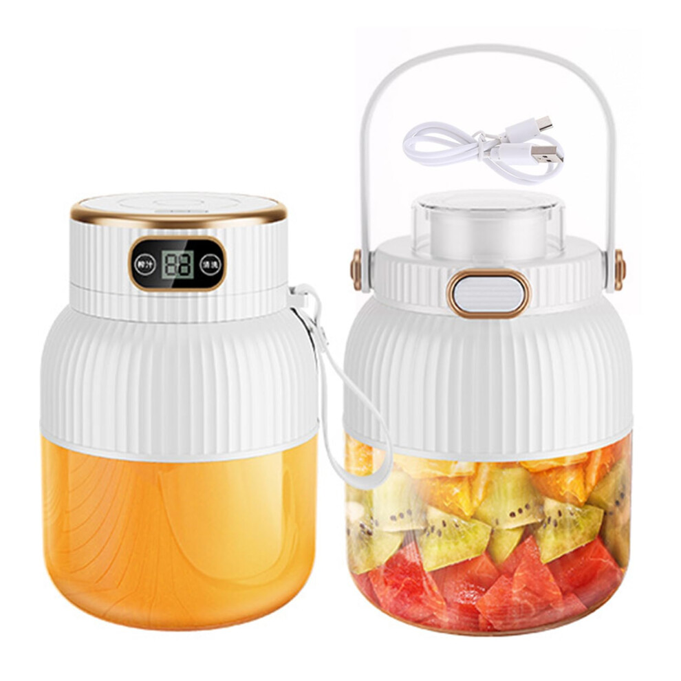 White 600 Ml Portable Usbrechargeable Juice Blender With Highspeed Motor For Protein Shakes And Juices A