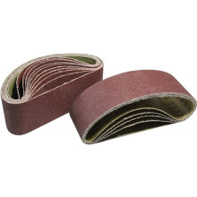 Belt sander sanding belts, 15 pieces 75x533mm, aluminum oxide, grit 80