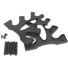 Soporte para mancuernas de 3 niveles, soporte para pesas para mancuernas y barras, estante de almacenamiento de plástico de diseño estable con