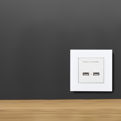 Έξυπνη βάση τοίχου με πρίζα USB, φωτεινή διακόσμηση, μοντέρνα αίσθηση, ποιότητα 1