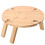 Lightweight Table for Easy Transport, Easy Storage Portable Round Table Multi-purpose Function Foldable Wine Table with Durable Wood Table Build, Outd 2