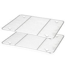 Cooling Rack Set of 2, Stainless Steel Large Cake Rack, 29.5x23cm