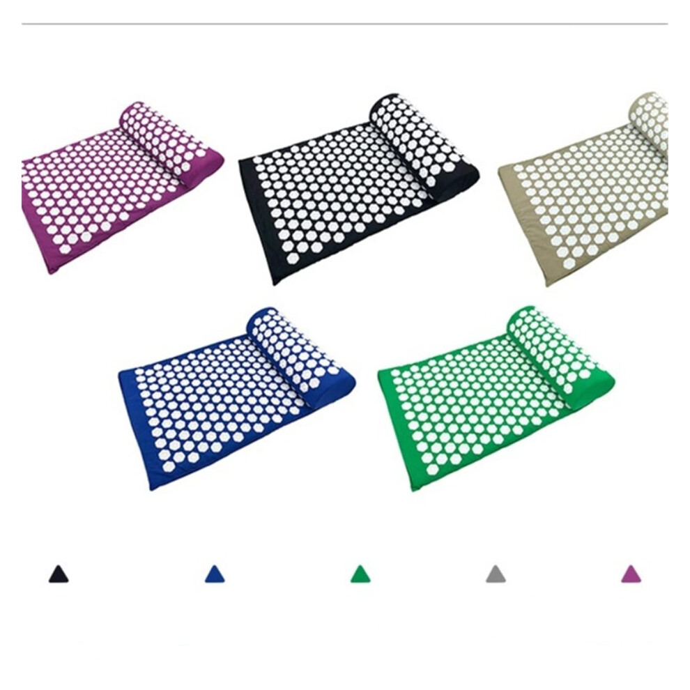 Massage Cushion 62X38Cm Blue Acupressure Spike Mat For Back Pain Relief Yoga Mat Pillow
