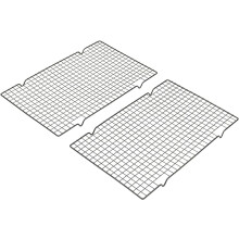 Cooling Rack Set of 2, Carbon Steel, 40x25cm, Fine Grid, Dishwasher Safe