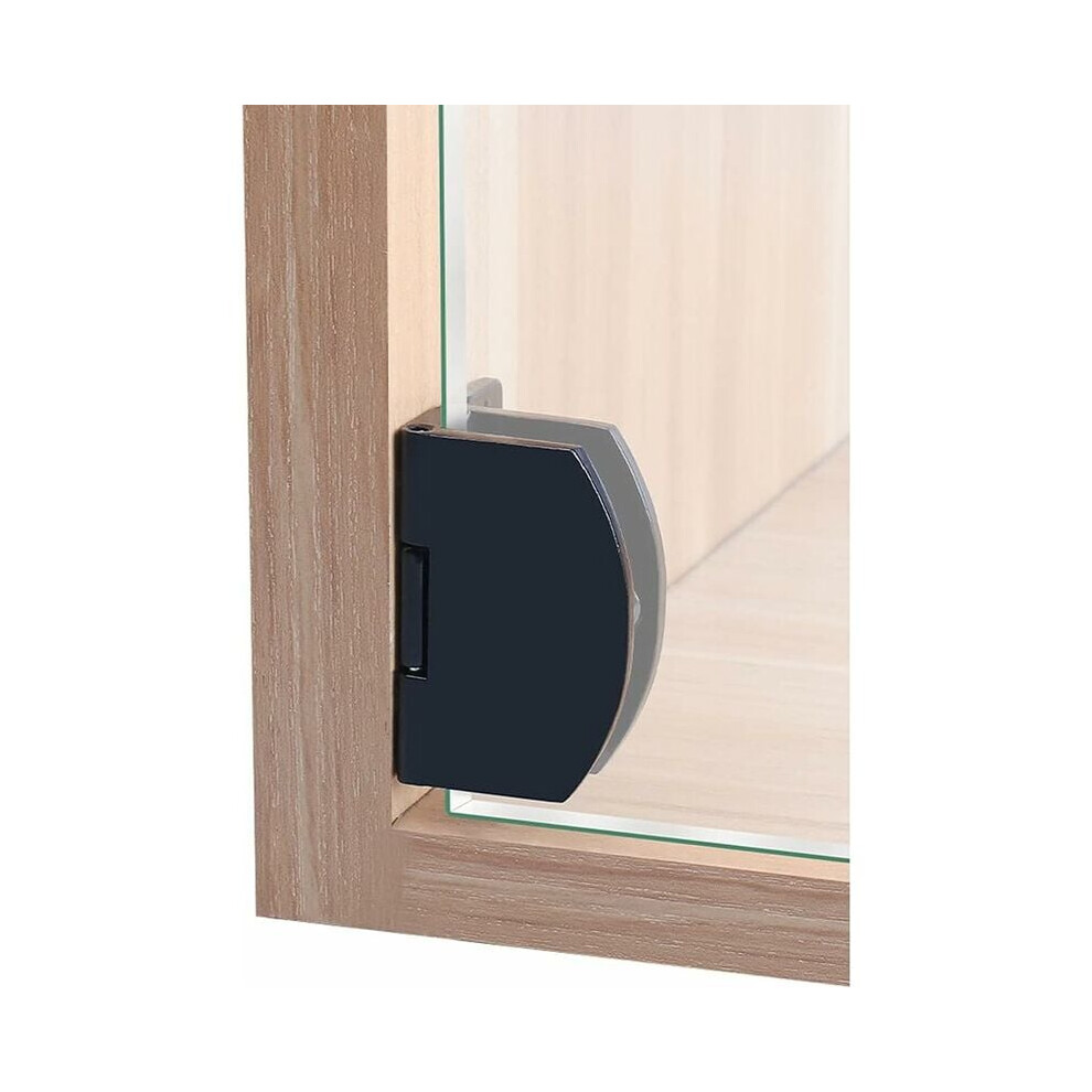 Freely Rotatable Glass Door Hinge Kit, Zinc Alloy Construction Ensures Anti-Rust Durability, Wire Drawing Surface For A Sleek Finish, High-Strength Ru 9436597597691