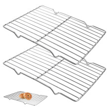 Pack of 2 Cake Rack, Stainless Steel, 31 x 20 cm, Kitchen Shelf
