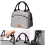 Soft Fabric Lunch Bag for Adults with Adjustable Shoulder-Gray 5