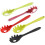 Pasta Fork Spaghetti Spoon Server Tongs Noodle Fork Red 1 Red (Red 1) 3