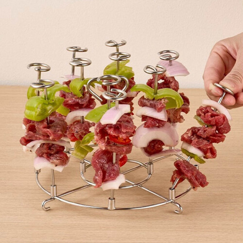 Space Saving Grill Detachable Vertical Barbecue Skewer Stand-01 1