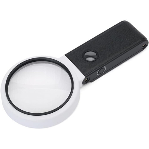 LED Illuminated Reading Magnifying Glass USB Rechargeable with Light Stand 1