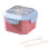 Practical Salad Bowl With Tray and Forks Portable-Blue 1